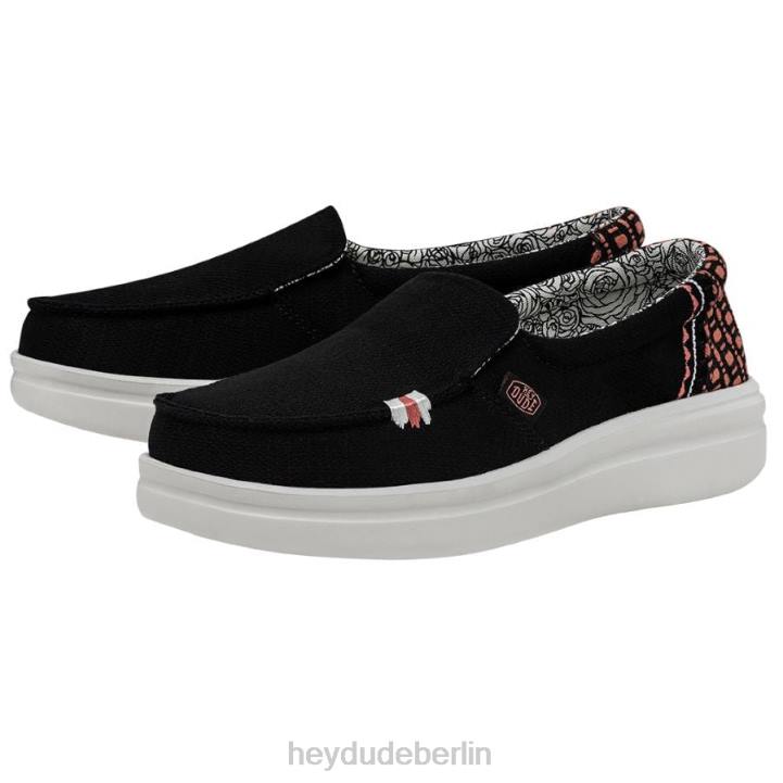 nebliger Aufstieg Hey Dude Frauen 8JFX229 Schuhe schwarze Handfläche