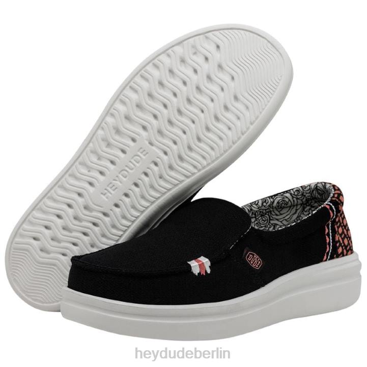 nebliger Aufstieg Hey Dude Frauen 8JFX229 Schuhe schwarze Handfläche