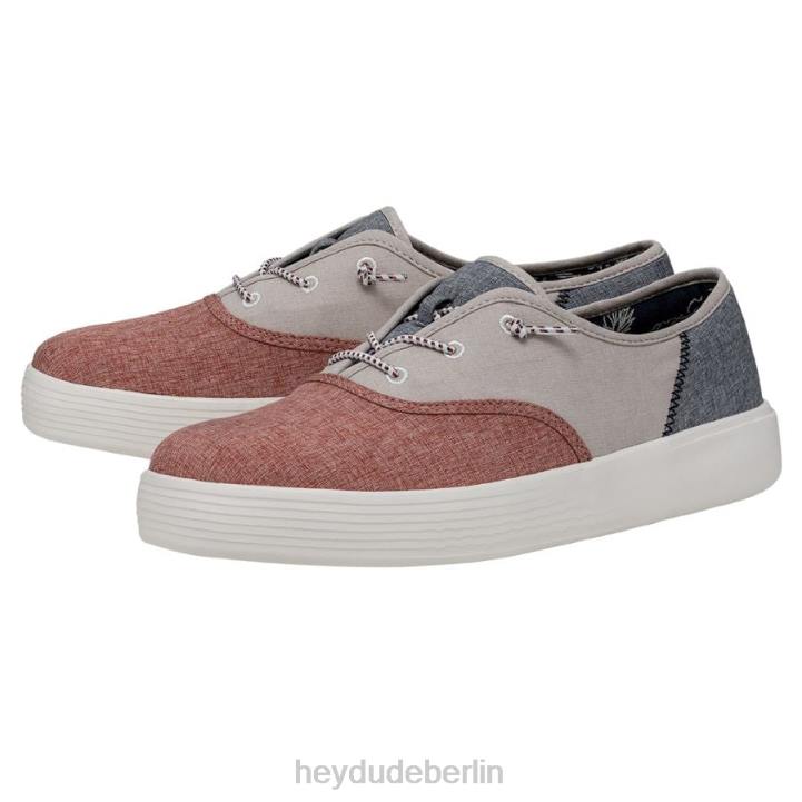 Conway-Handwerk Hey Dude Frauen 8JFX234 Schuhe rot Weiß Blau