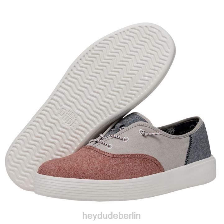 Conway-Handwerk Hey Dude Frauen 8JFX234 Schuhe rot Weiß Blau