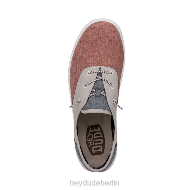 Conway-Handwerk Hey Dude Frauen 8JFX234 Schuhe rot Weiß Blau