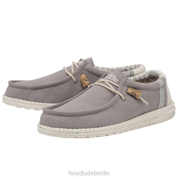 Wally Break Stitch Hey Dude Männer 8JFX358 Schuhe grau