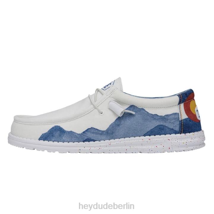 Wally Colorado Aquarell Hey Dude Männer 8JFX368 Schuhe Weiß