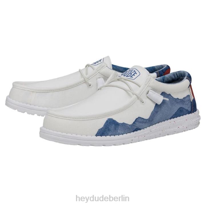 Wally Colorado Aquarell Hey Dude Männer 8JFX368 Schuhe Weiß