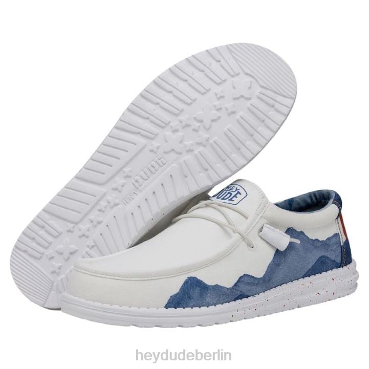 Wally Colorado Aquarell Hey Dude Männer 8JFX368 Schuhe Weiß