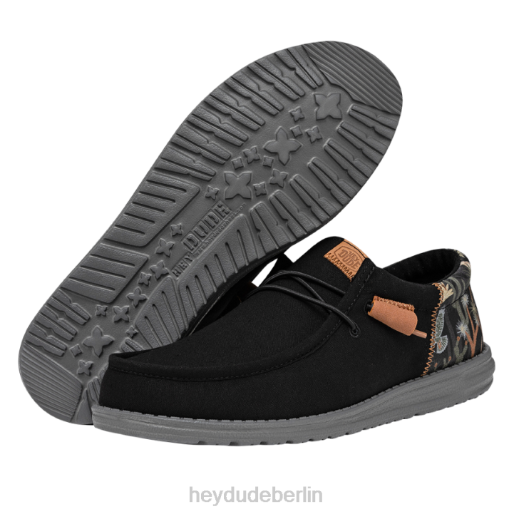 Wally-Funk-Oase Hey Dude Männer 8JFX308 Schuhe Schwarz