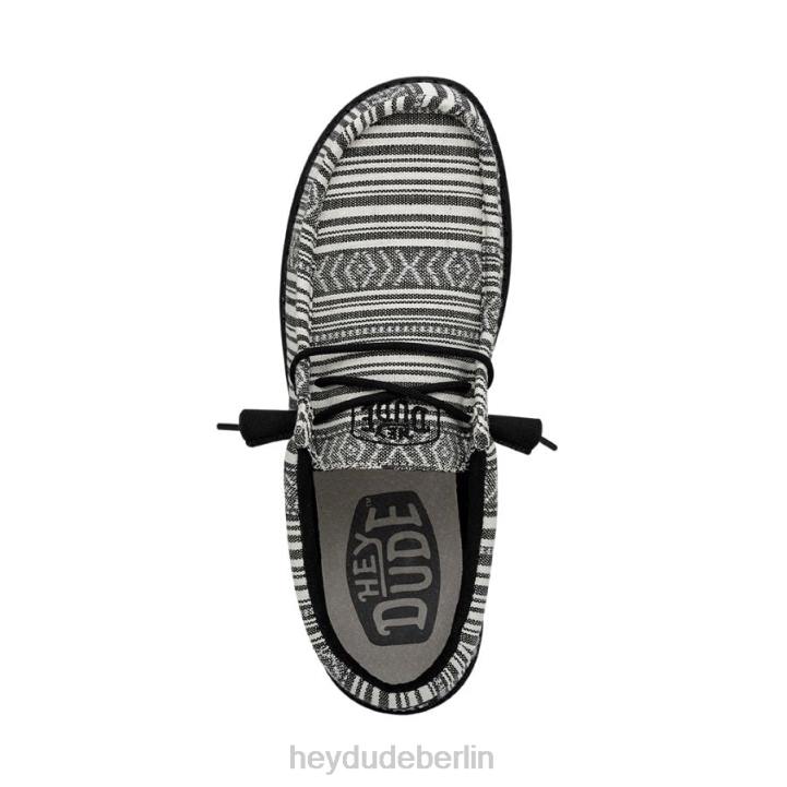Wally Serape Hey Dude Männer 8JFX436 Schuhe schwarzer Kies