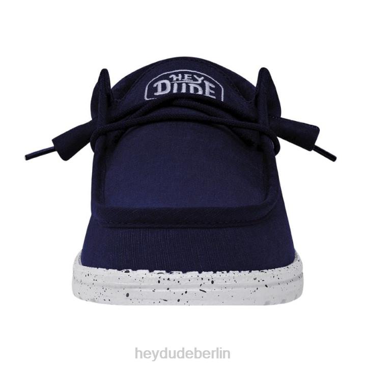 Wally-Slub-Canvas Hey Dude Männer 8JFX420 Schuhe Marine