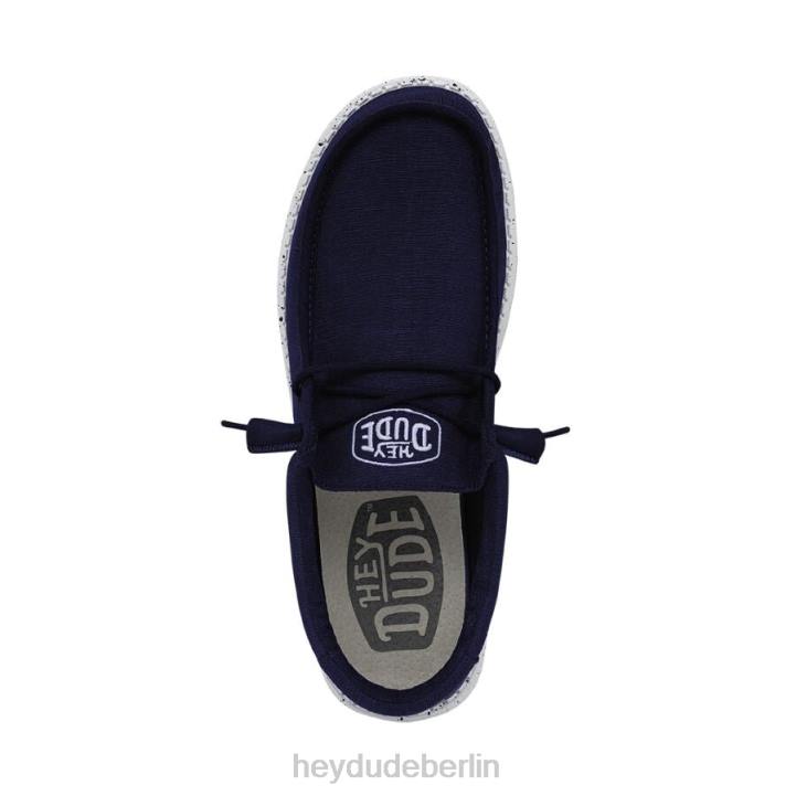 Wally-Slub-Canvas Hey Dude Männer 8JFX420 Schuhe Marine