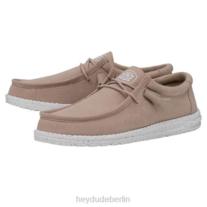 Wally-Slub-Canvas Hey Dude Männer 8JFX421 Schuhe bräunen