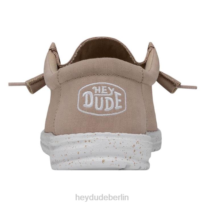 Wally-Slub-Canvas Hey Dude Männer 8JFX421 Schuhe bräunen