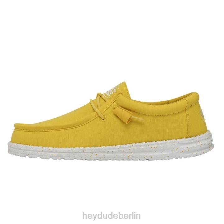 Wally-Slub-Canvas Hey Dude Männer 8JFX422 Schuhe Empire-Gelb