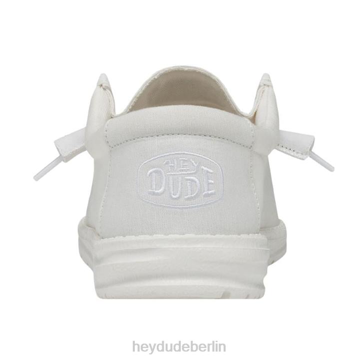 Wally-Slub-Canvas Hey Dude Männer 8JFX423 Schuhe Weiß