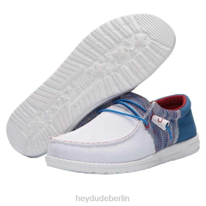 Wally Sox Funk Hey Dude Männer 8JFX392 Schuhe Blau Rot