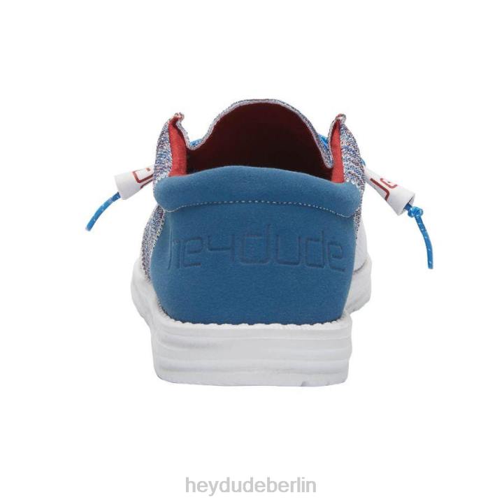 Wally Sox Funk Hey Dude Männer 8JFX392 Schuhe Blau Rot