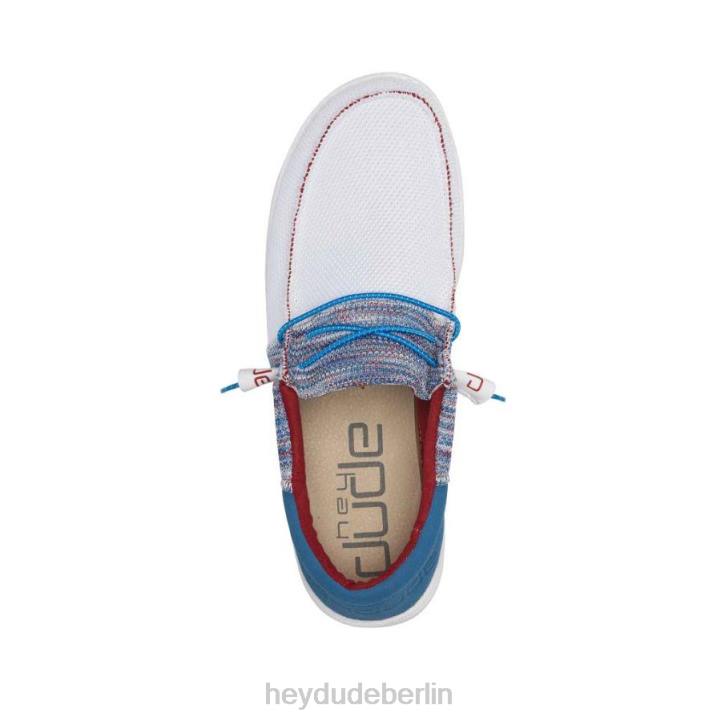 Wally Sox Funk Hey Dude Männer 8JFX392 Schuhe Blau Rot