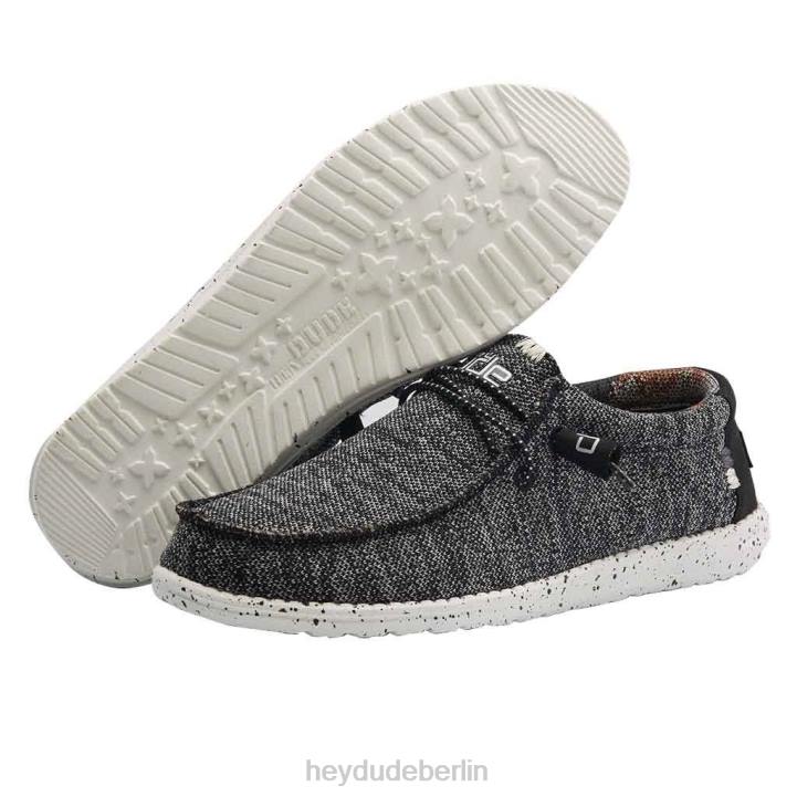 Wally Sox Hey Dude Männer 8JFX335 Schuhe Schwarz-Weiss