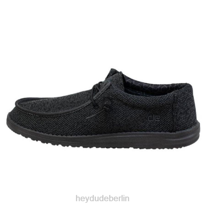 Wally Sox Mikro Hey Dude Männer 8JFX413 Schuhe total schwarz