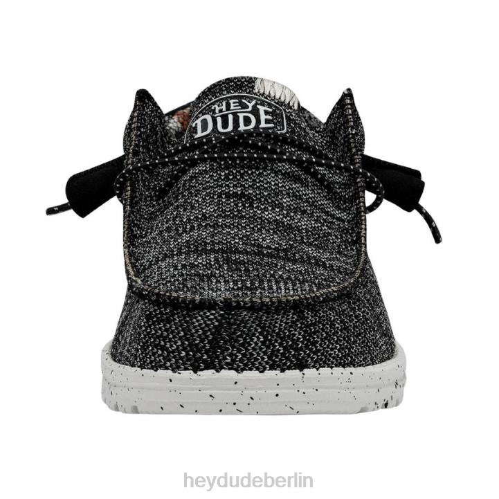Wally Sox Stich breit Hey Dude Männer 8JFX370 Schuhe Schwarz-Weiss