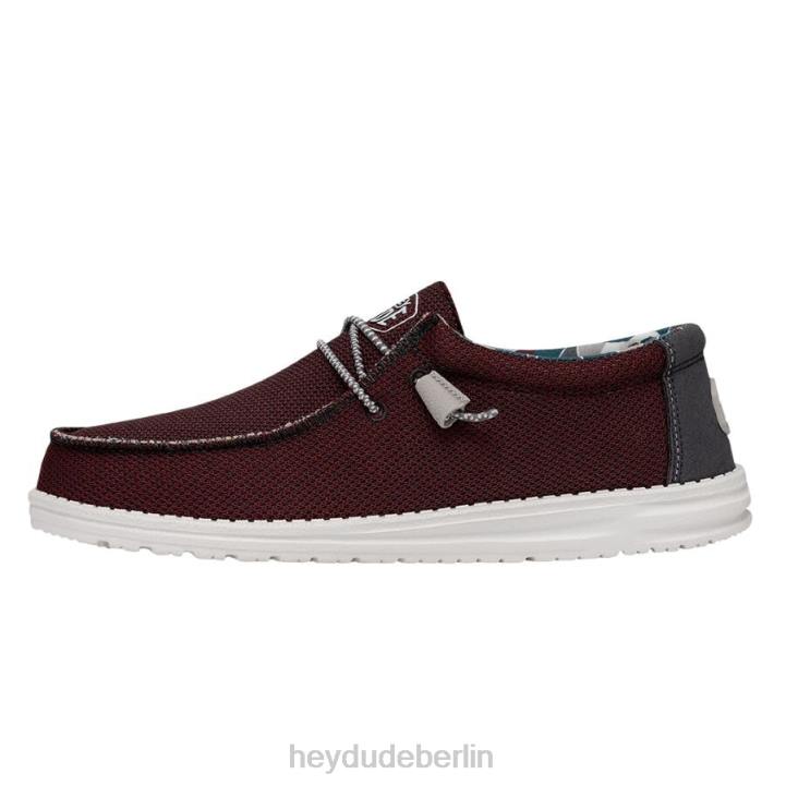 Wally Sox Triple Needle Hey Dude Männer 8JFX443 Schuhe Karanda rot