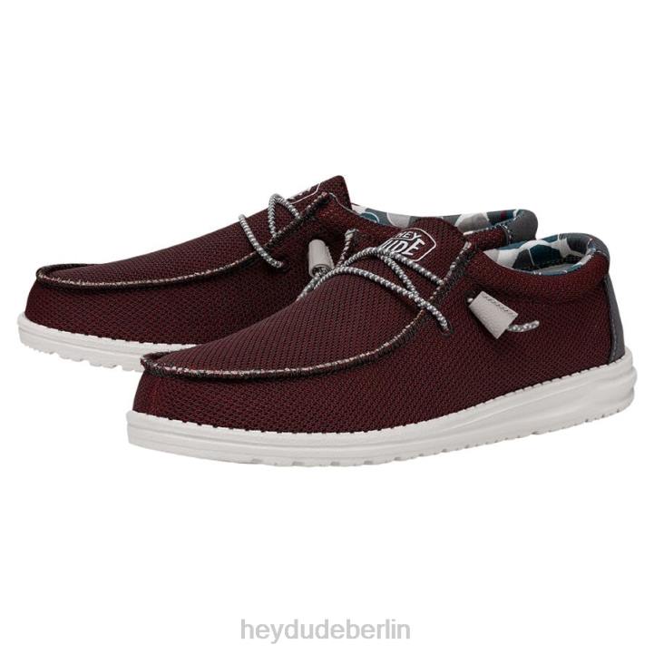Wally Sox Triple Needle Hey Dude Männer 8JFX443 Schuhe Karanda rot