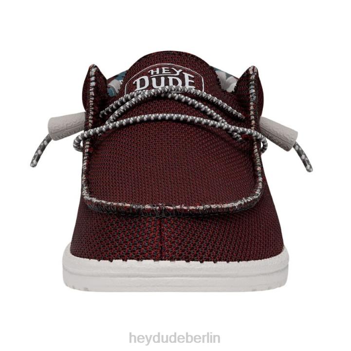 Wally Sox Triple Needle Hey Dude Männer 8JFX443 Schuhe Karanda rot