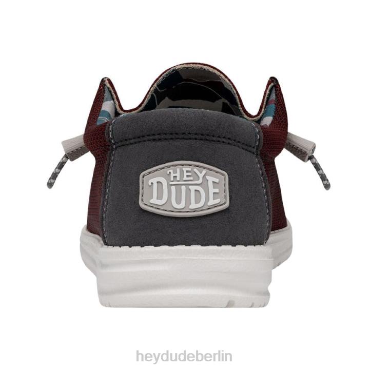 Wally Sox Triple Needle Hey Dude Männer 8JFX443 Schuhe Karanda rot