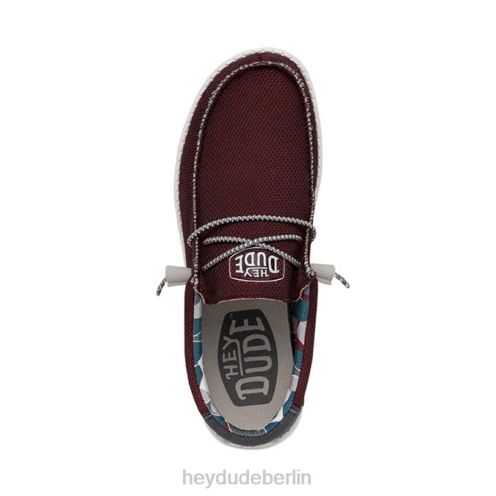 Wally Sox Triple Needle Hey Dude Männer 8JFX443 Schuhe Karanda rot