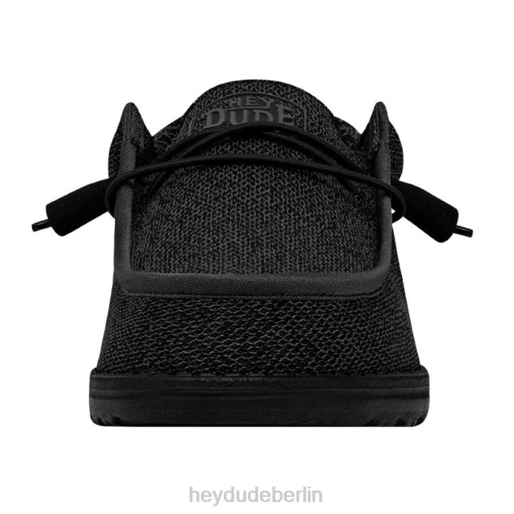 Wally Sox breit Hey Dude Männer 8JFX295 Schuhe Mikro total schwarz