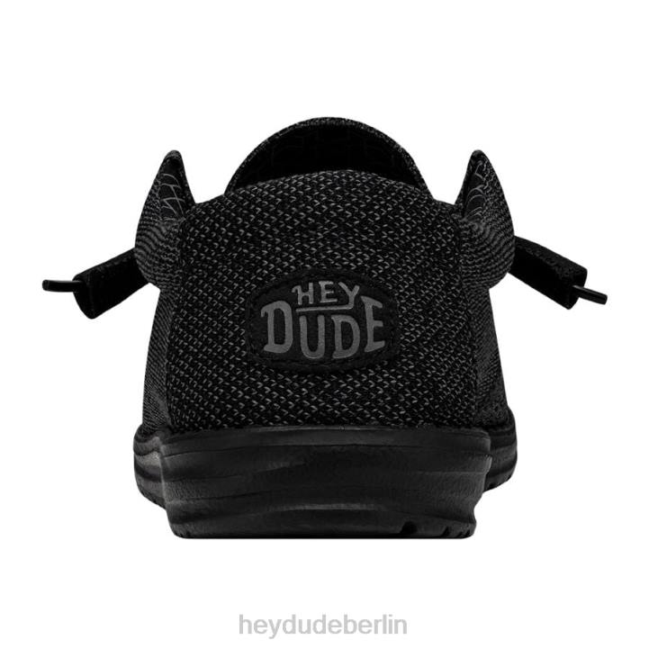 Wally Sox breit Hey Dude Männer 8JFX295 Schuhe Mikro total schwarz