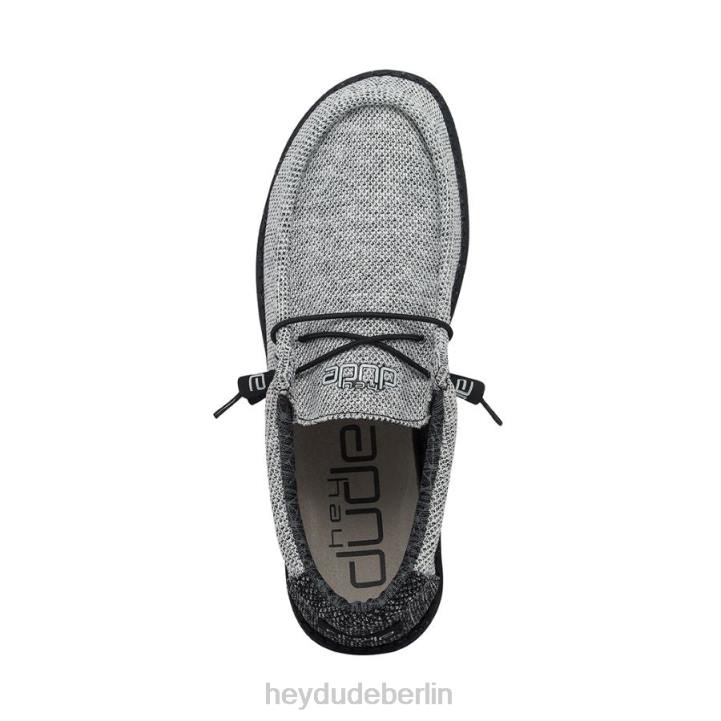 Wally Stretch Hey Dude Männer 8JFX314 Schuhe dunkles Netz