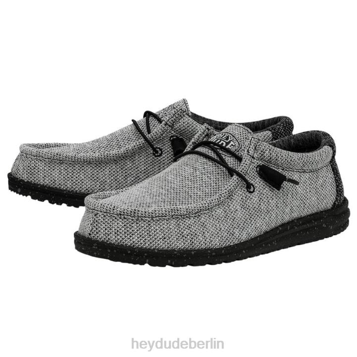 Wally Stretch Poly Hey Dude Männer 8JFX305 Schuhe dunkles Netz