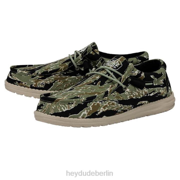 Wally-Tarnung Hey Dude Männer 8JFX476 Schuhe Tigerstreifen-Camouflage