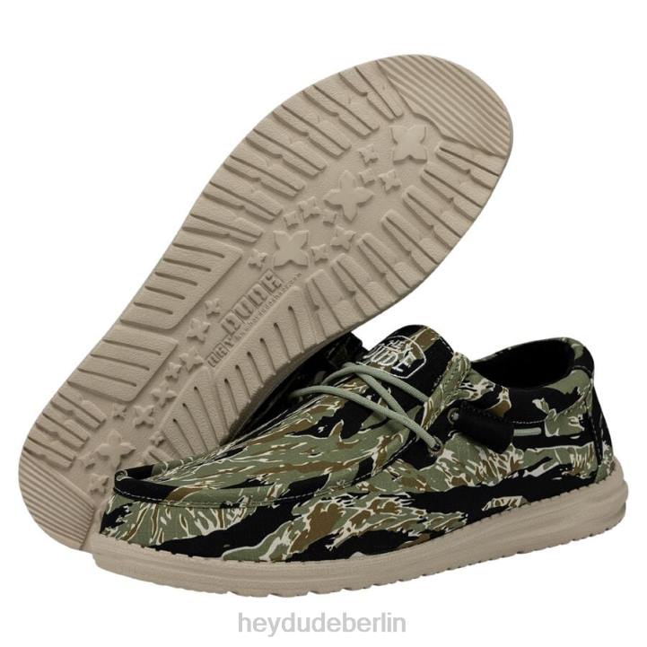 Wally-Tarnung Hey Dude Männer 8JFX476 Schuhe Tigerstreifen-Camouflage