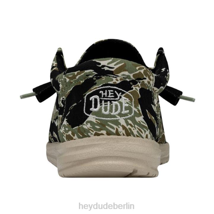 Wally-Tarnung Hey Dude Männer 8JFX476 Schuhe Tigerstreifen-Camouflage