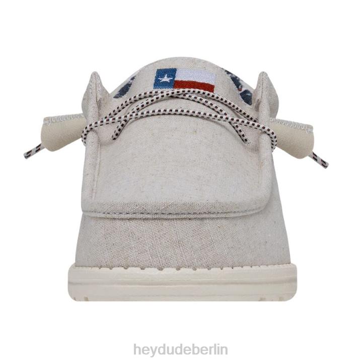 Wally Texas Leinwand Hey Dude Männer 8JFX362 Schuhe cremefarben