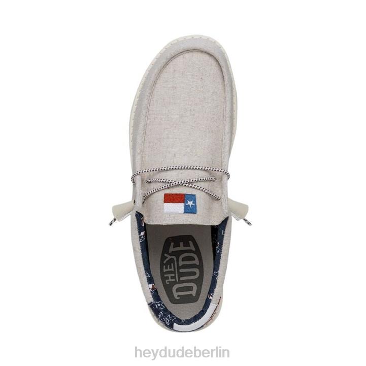 Wally Texas Leinwand Hey Dude Männer 8JFX362 Schuhe cremefarben