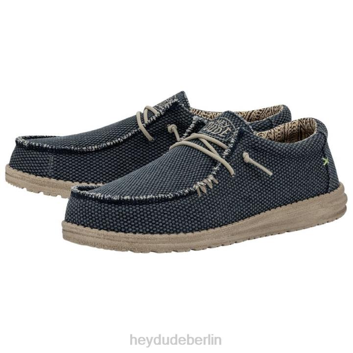Wally geflochten Hey Dude Männer 8JFX371 Schuhe blaue Nacht