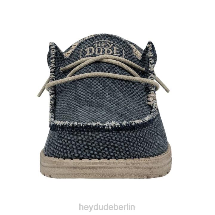 Wally geflochten Hey Dude Männer 8JFX371 Schuhe blaue Nacht