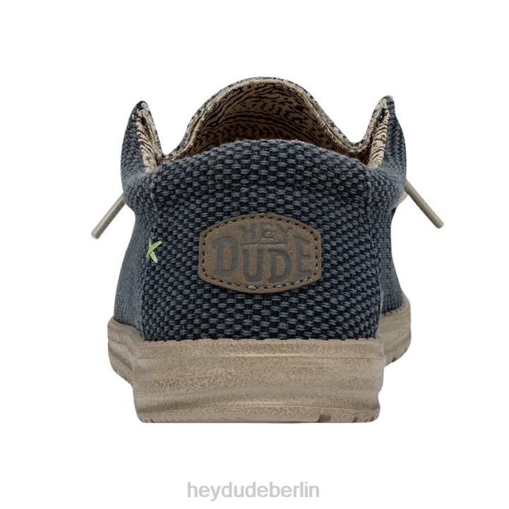 Wally geflochten Hey Dude Männer 8JFX371 Schuhe blaue Nacht