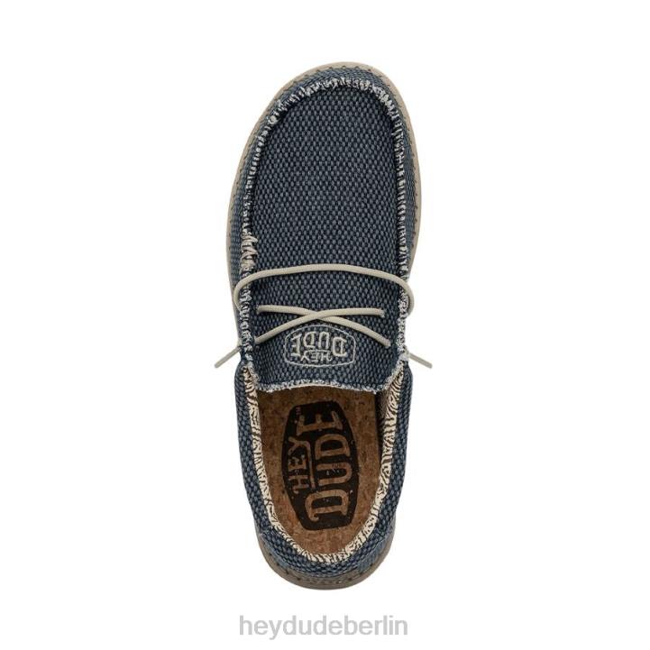 Wally geflochten Hey Dude Männer 8JFX371 Schuhe blaue Nacht
