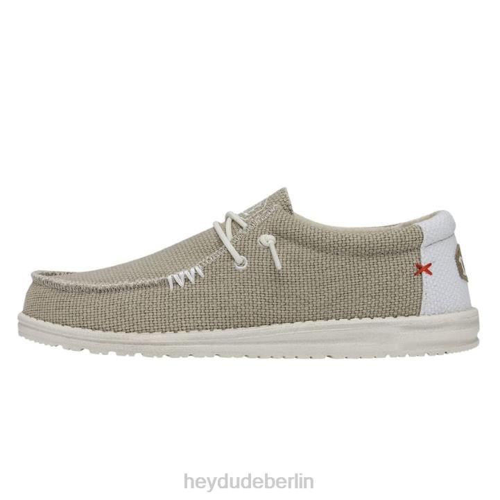 Wally geflochten Hey Dude Männer 8JFX374 Schuhe cremefarben