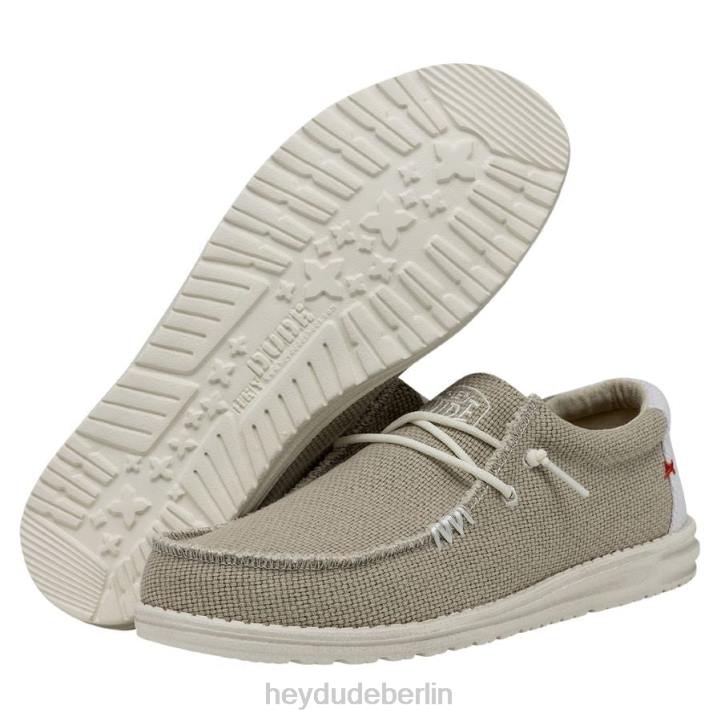 Wally geflochten Hey Dude Männer 8JFX374 Schuhe cremefarben