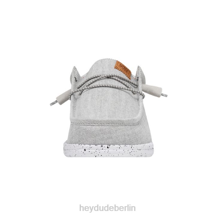 Wally gewaschenes Canvas Hey Dude Männer 8JFX298 Schuhe hellgrau