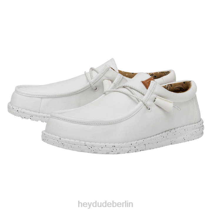 Wally gewaschenes Canvas Hey Dude Männer 8JFX302 Schuhe Weiß