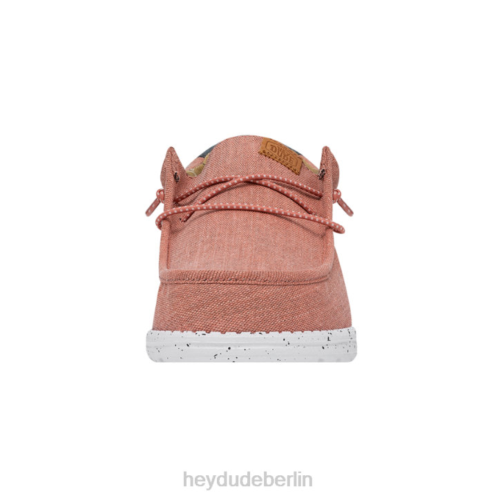 Wally gewaschenes Canvas Hey Dude Männer 8JFX304 Schuhe Rot
