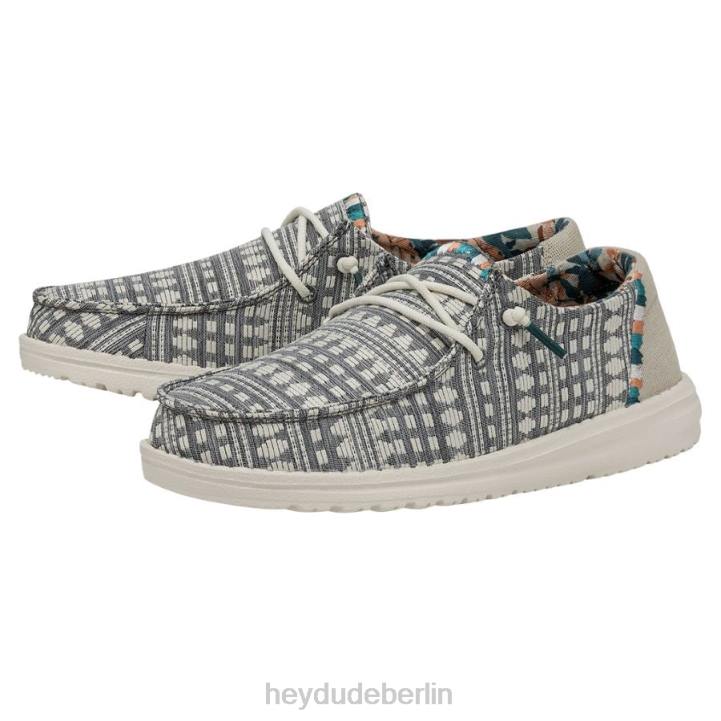 Wendy Boho Hey Dude Männer 8JFX63 Schuhe Stickerei grau