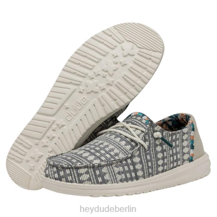 Wendy Boho Hey Dude Männer 8JFX63 Schuhe Stickerei grau