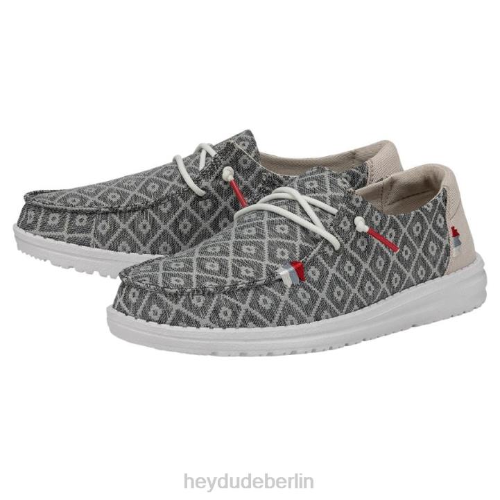 Wendy Boho Hey Dude Männer 8JFX70 Schuhe Stickerei dunkelgrau