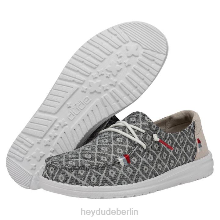 Wendy Boho Hey Dude Männer 8JFX70 Schuhe Stickerei dunkelgrau